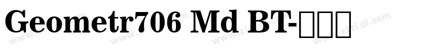 Geometr706 Md BT字体转换